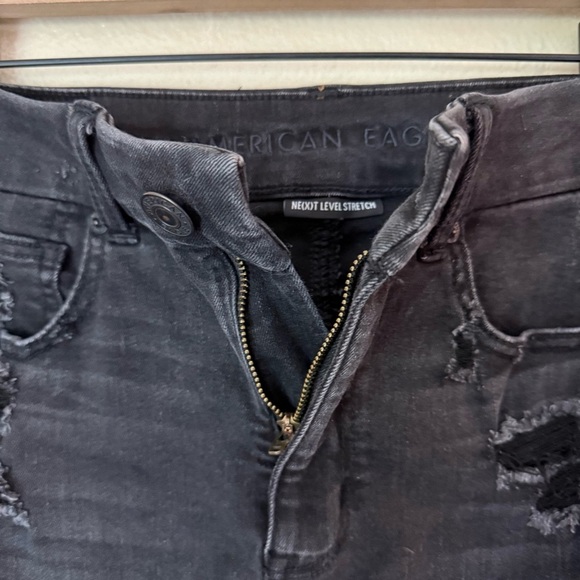 AMERICAN EAGLE Black Distressed Denim Skirt 2 for $22 ❇️ - Picture 2 of 5